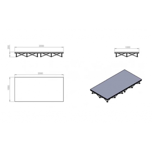 SAGITTER Modula Base 2x1 H20