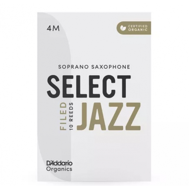 D'ADDARIO Organic Select Jazz Filed Soprano Sax 4 Medium (10-pack)