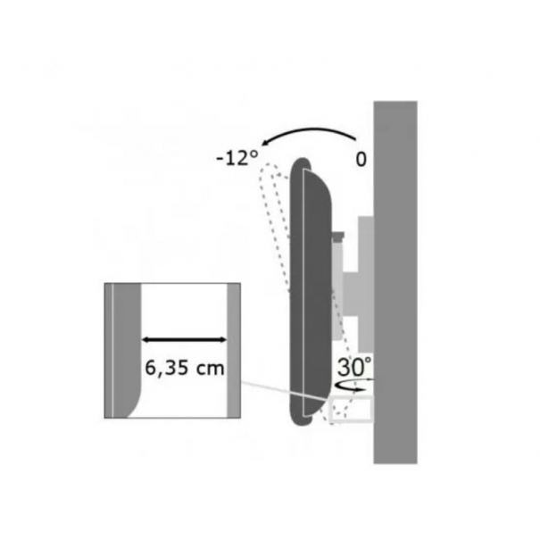 Supporto da Muro Inclinabile per TV o Monitor 19-37"