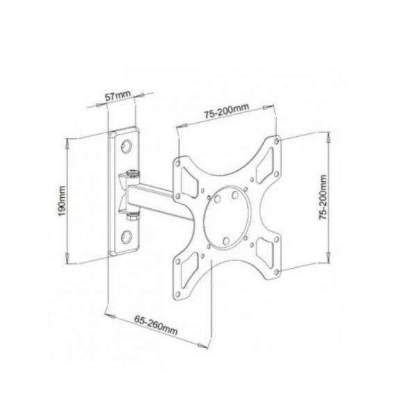 Supporto da Muro 2 Snodi per TV o Monitor 19-37"