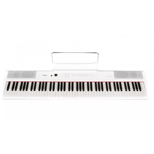 ARTESIA Performer White Performer Piano è un pianoforte a 88 tasti elegante ed alla moda che offre un suono robusto ed espressivo con il suo sistema di diffusione audio a 4 altoparlanti e pesa solo 19 libbre