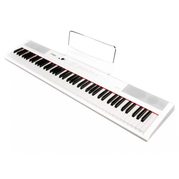 ARTESIA Performer White Performer Piano è un pianoforte a 88 tasti elegante ed alla moda che offre un suono robusto ed espressivo con il suo sistema di diffusione audio a 4 altoparlanti e pesa solo 19 libbre