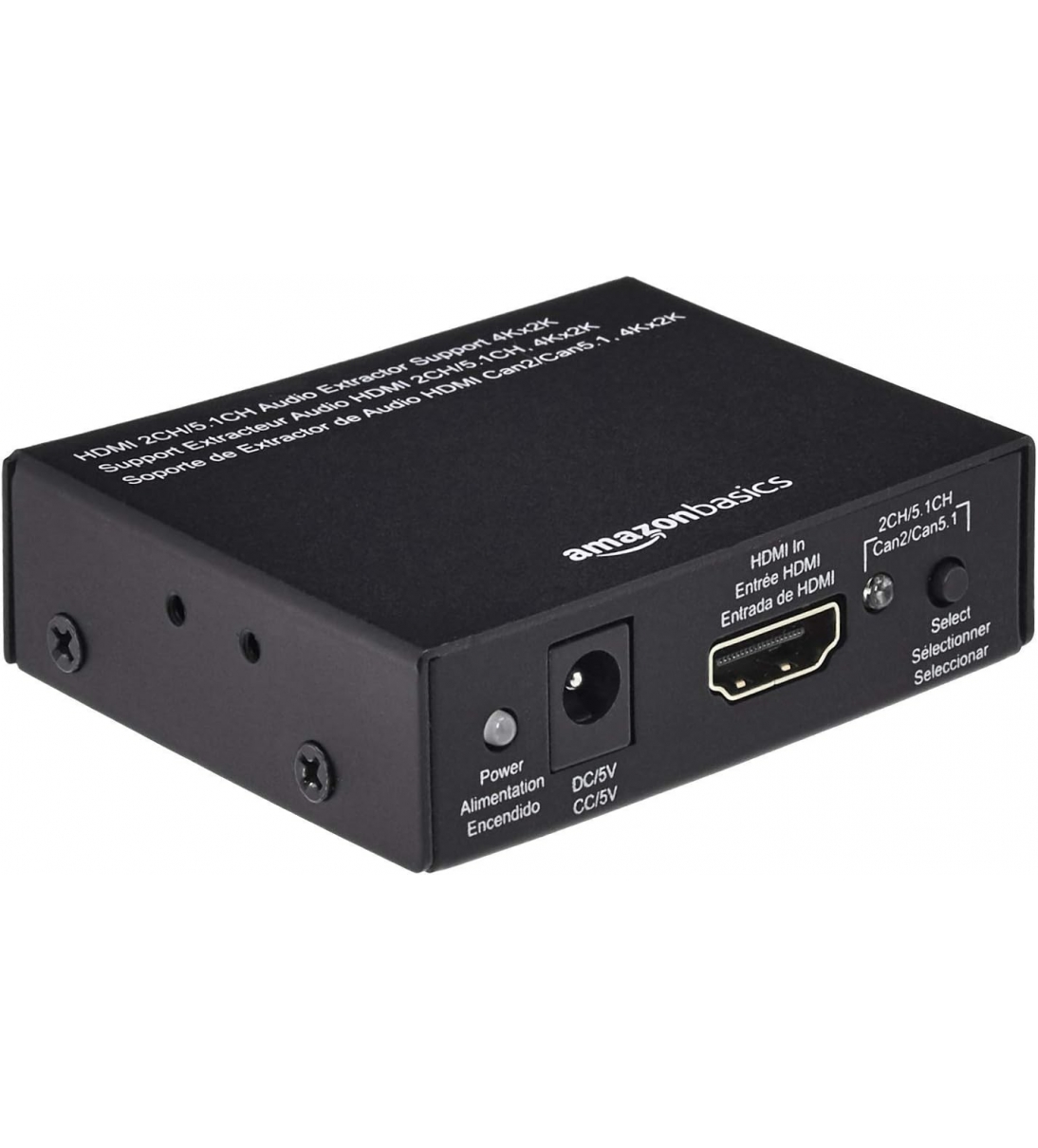 Convertitore estrattore audio, da HDMI a HDMI + Audio (SPDIF + RCA Stereo), Nero