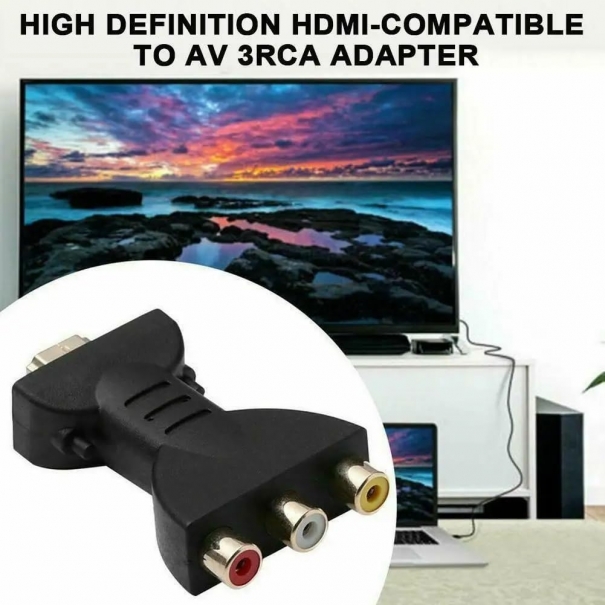 Adattatore HDMI maschio a 3 RCA femmina AV Audio Video Converter TV DVD proiettore