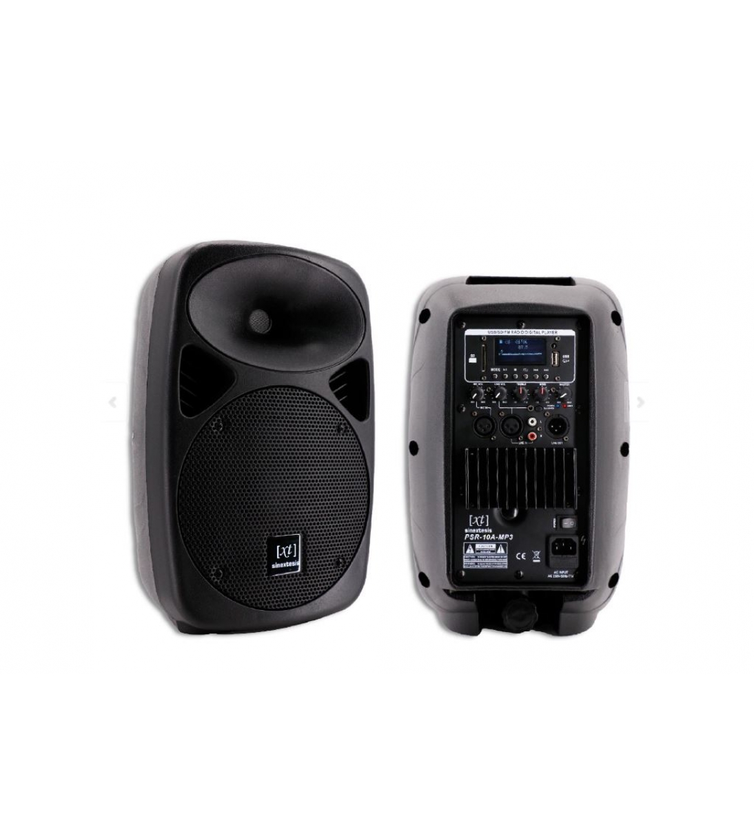 Diffusore Attivo 250W (LF 10" + HF 1") con Display LCD, Player Mp3 (USB/SD), Radio FM e Telecomando [PSR-10A-Mp3]