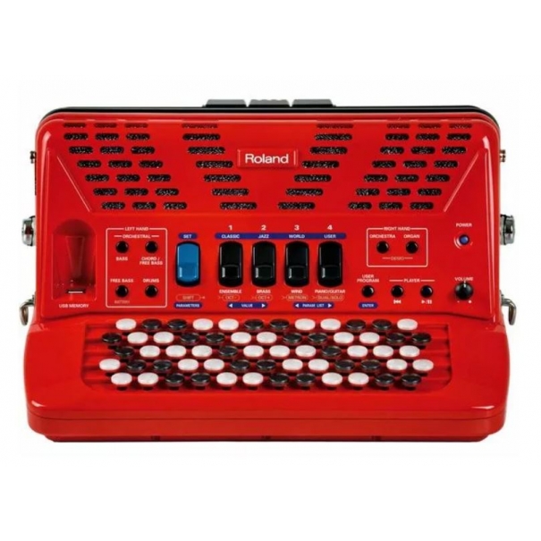 FR-1XB Red Fisarmonica 62 Bottoni Rossa La Serie V-Accordion Ha Rivoluzionato IL Mondo Della Fisarmonica