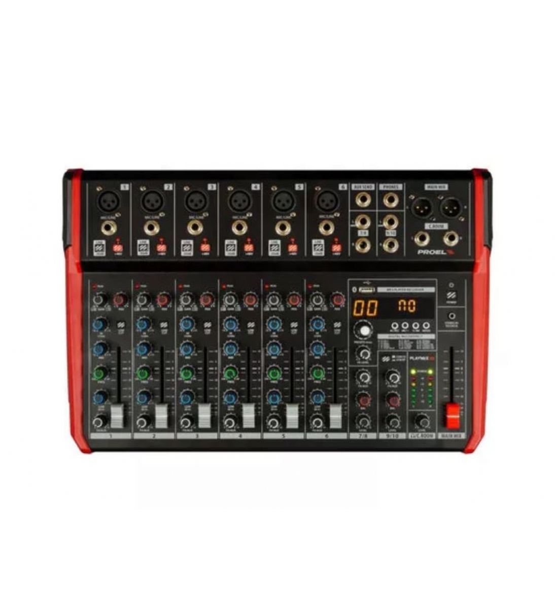 Playmix10 - Mixer con 6 canali bilanciati e 2 stereo e con uscite bilanciate