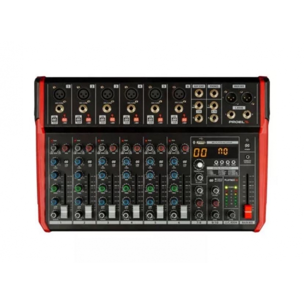 Playmix10 - Mixer con 6 canali bilanciati e 2 stereo e con uscite bilanciate