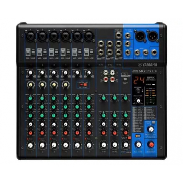 YAMAHA MG12XUK MIXER 12 CANALI USB CON ALIMENTAZIONE PHANTOM ED EFFETT [73649]