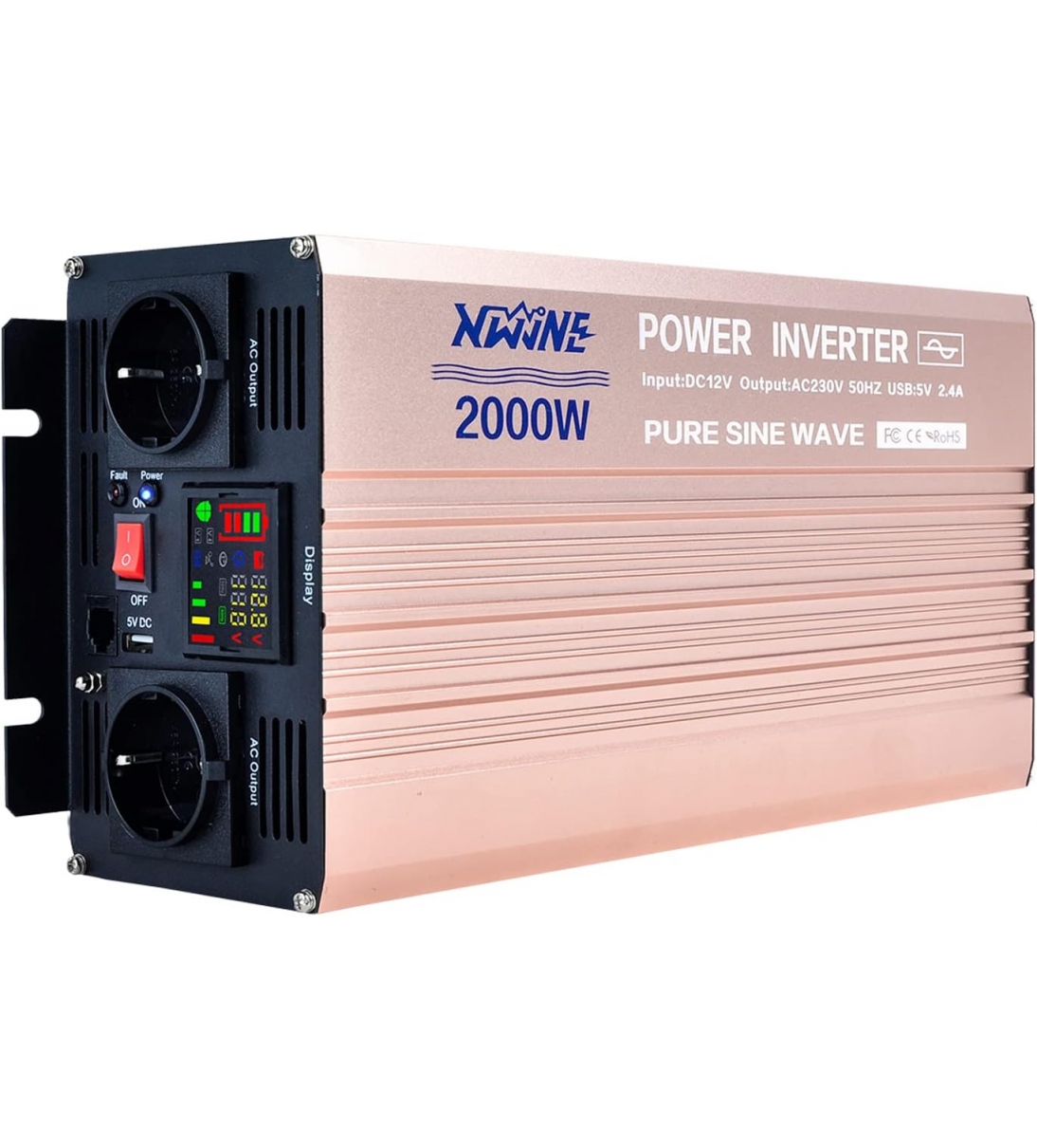 Inverter Onda Sinusoidale Pura 2000W/4000W 12V a AC 220/230V 